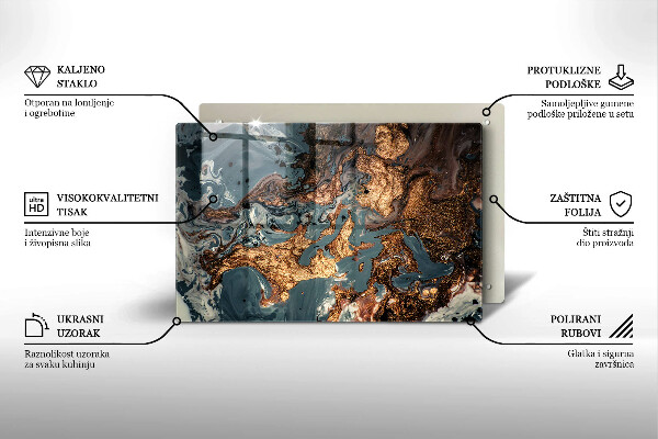 Grabkerze Untersetzer Goldene Felsformation