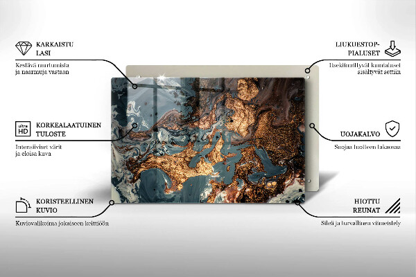 Grabkerze Untersetzer Goldene Felsformation