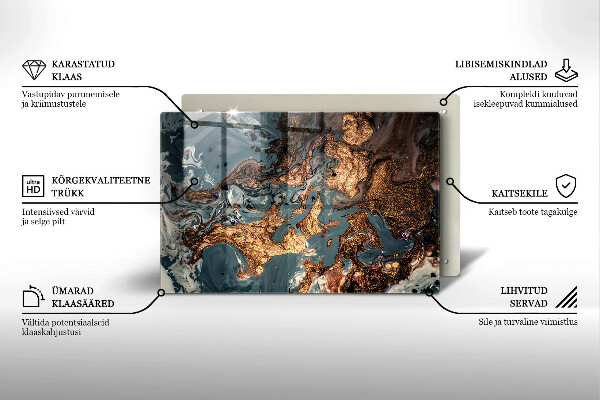 Grabkerze Untersetzer Goldene Felsformation