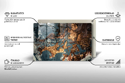 Grabkerze Untersetzer Goldene Felsformation