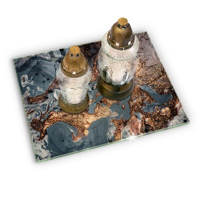 Grabkerze Untersetzer Goldene Felsformation