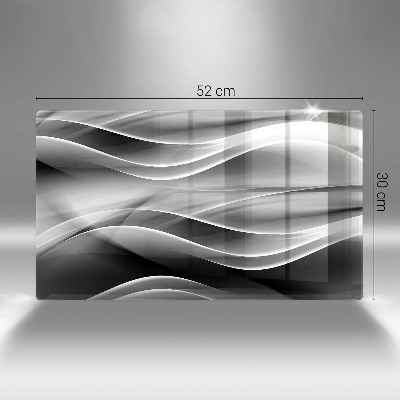 Glasunterlage für Grabkerzen Abstrakte, sanfte Linien