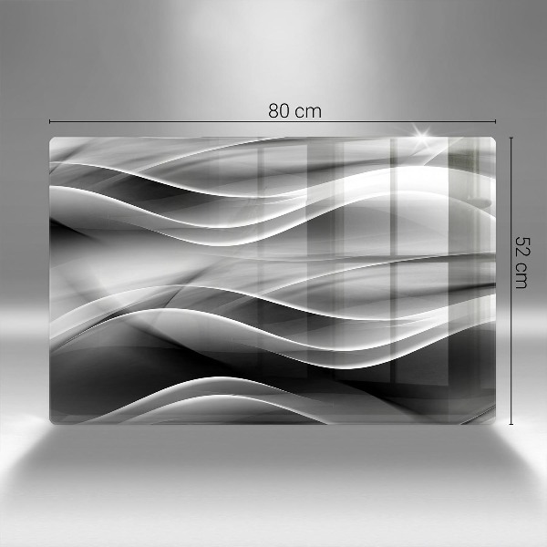 Glasunterlage für Grabkerzen Abstrakte, sanfte Linien