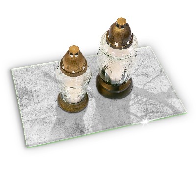 Glasunterlage für Grabkerzen Betonstruktur