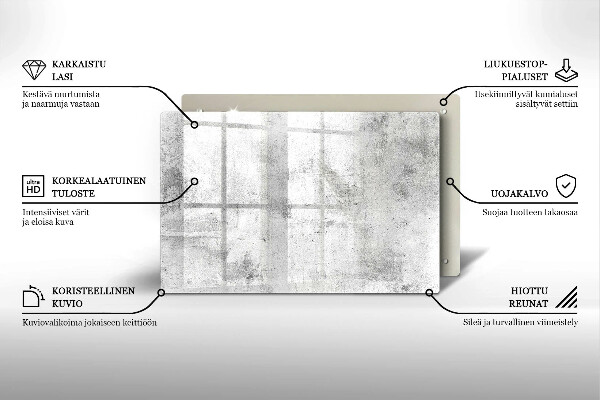 Glasunterlage für Grabkerzen Betonstruktur