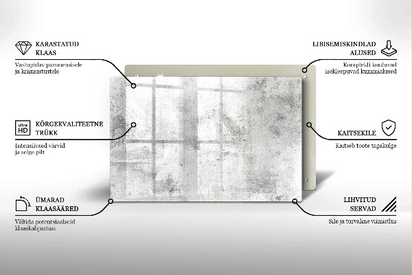 Glasunterlage für Grabkerzen Betonstruktur