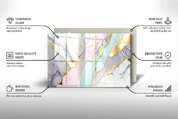 Grabkerze Untersetzer Pastellfarbener Marmor