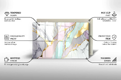 Grabkerze Untersetzer Pastellfarbener Marmor