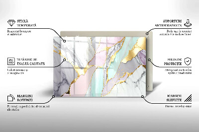 Grabkerze Untersetzer Pastellfarbener Marmor