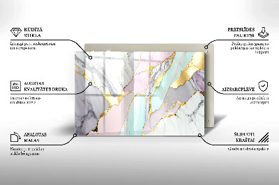 Grabkerze Untersetzer Pastellfarbener Marmor