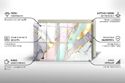 Grabkerze Untersetzer Pastellfarbener Marmor