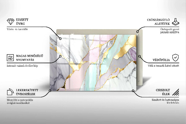 Grabkerze Untersetzer Pastellfarbener Marmor
