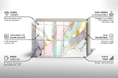Grabkerze Untersetzer Pastellfarbener Marmor