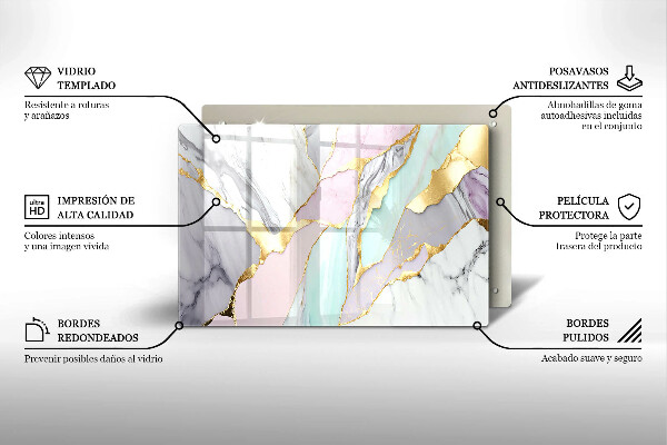 Grabkerze Untersetzer Pastellfarbener Marmor