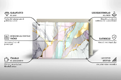Grabkerze Untersetzer Pastellfarbener Marmor