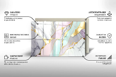 Grabkerze Untersetzer Pastellfarbener Marmor