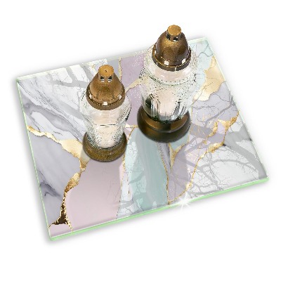 Grabkerze Untersetzer Pastellfarbener Marmor