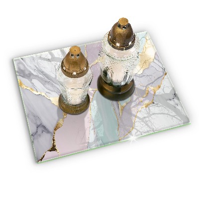 Grabkerze Untersetzer Pastellfarbener Marmor