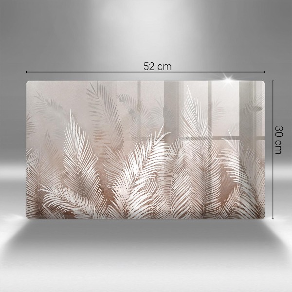 Glasunterlage für Grabkerzen Boho-Laubvegetation