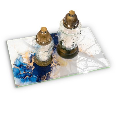 Grabkerze Untersetzer Abstraktion mit Blau