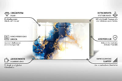 Grabkerze Untersetzer Abstraktion mit Blau