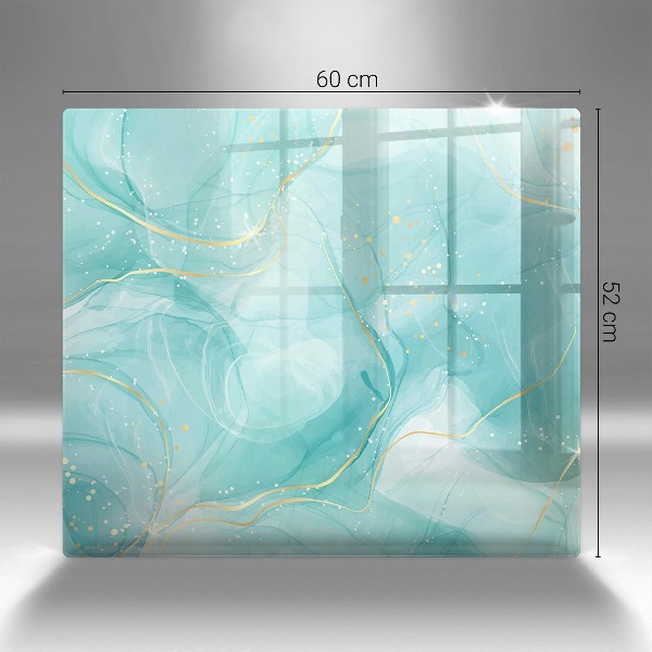 Grabkerze Untersetzer Blaue und goldene Abstraktion