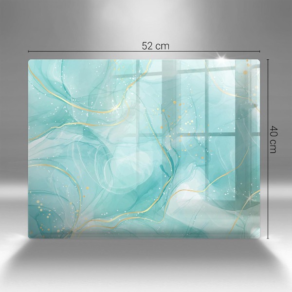 Grabkerze Untersetzer Blaue und goldene Abstraktion