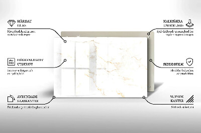 Glasunterlage für Grabkerzen Eleganter Marmorstein