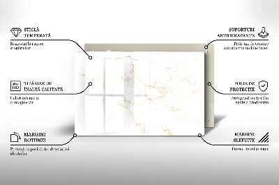 Glasunterlage für Grabkerzen Eleganter Marmorstein