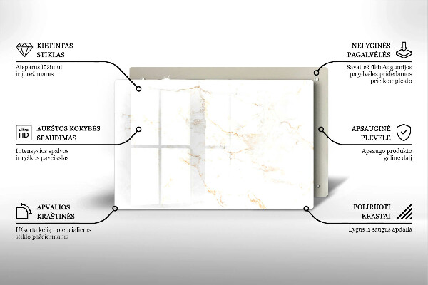 Glasunterlage für Grabkerzen Eleganter Marmorstein