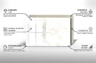 Glasunterlage für Grabkerzen Eleganter Marmorstein