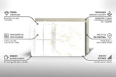 Glasunterlage für Grabkerzen Eleganter Marmorstein