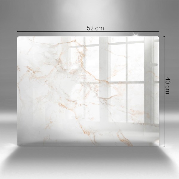 Glasunterlage für Grabkerzen Eleganter Marmorstein