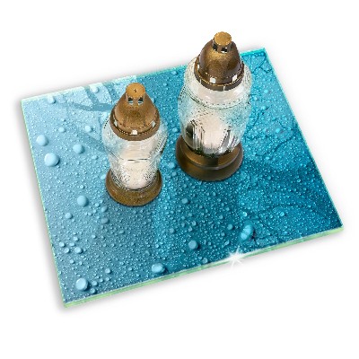 Grabkerze Untersetzer Wassertropfen