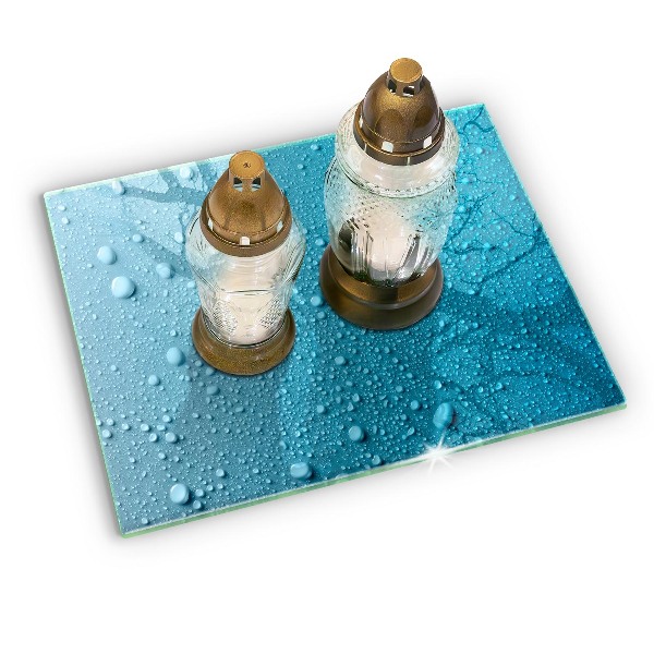 Grabkerze Untersetzer Wassertropfen