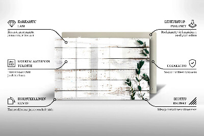 Glasunterlage für Grabkerzen Alte Bretter und Blätter