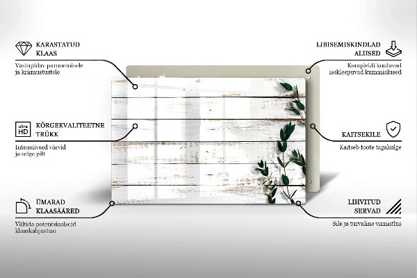 Glasunterlage für Grabkerzen Alte Bretter und Blätter