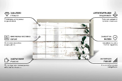 Glasunterlage für Grabkerzen Alte Bretter und Blätter