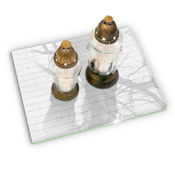 Glasunterlage für Grabkerzen Moderne Leuchttafeln