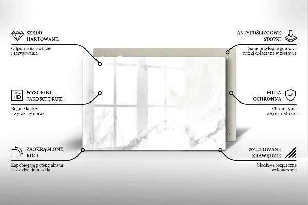 Glasunterlage für Grabkerzen Moderner Marmor