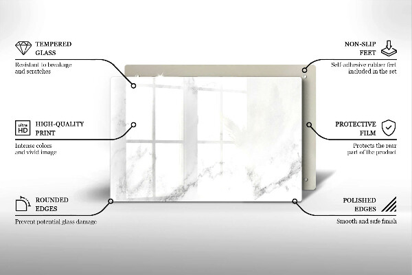 Glasunterlage für Grabkerzen Moderner Marmor