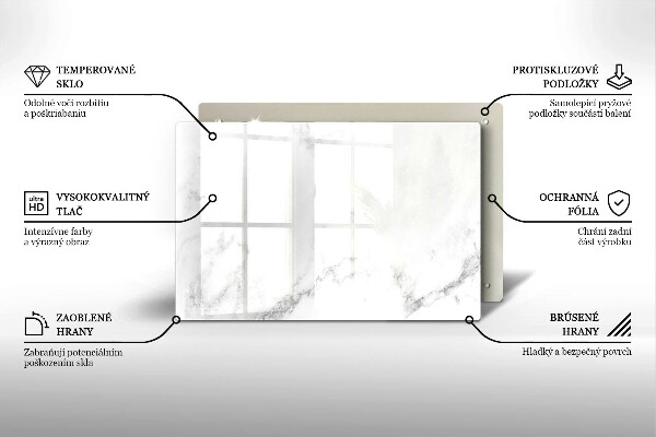 Glasunterlage für Grabkerzen Moderner Marmor