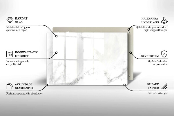 Glasunterlage für Grabkerzen Moderner Marmor