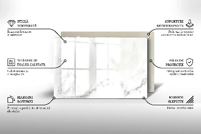 Glasunterlage für Grabkerzen Moderner Marmor