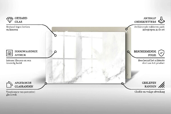 Glasunterlage für Grabkerzen Moderner Marmor