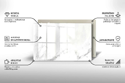 Glasunterlage für Grabkerzen Moderner Marmor