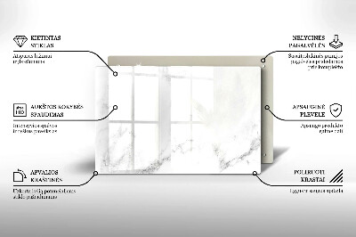 Glasunterlage für Grabkerzen Moderner Marmor