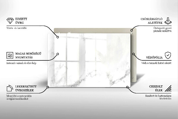 Glasunterlage für Grabkerzen Moderner Marmor