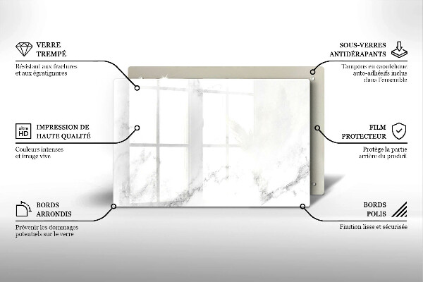 Glasunterlage für Grabkerzen Moderner Marmor