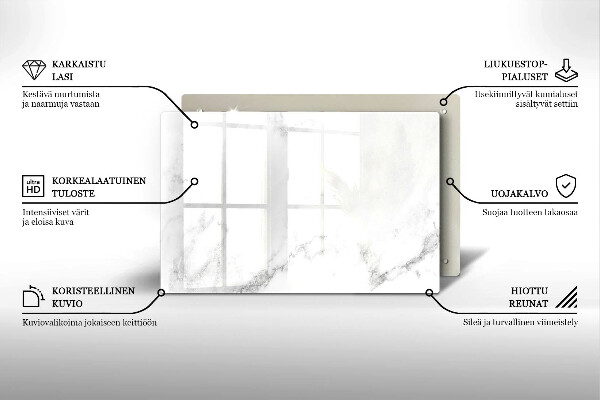 Glasunterlage für Grabkerzen Moderner Marmor